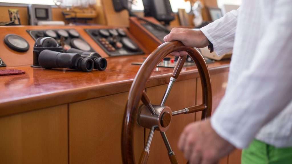 what is the steering wheel of a ship called